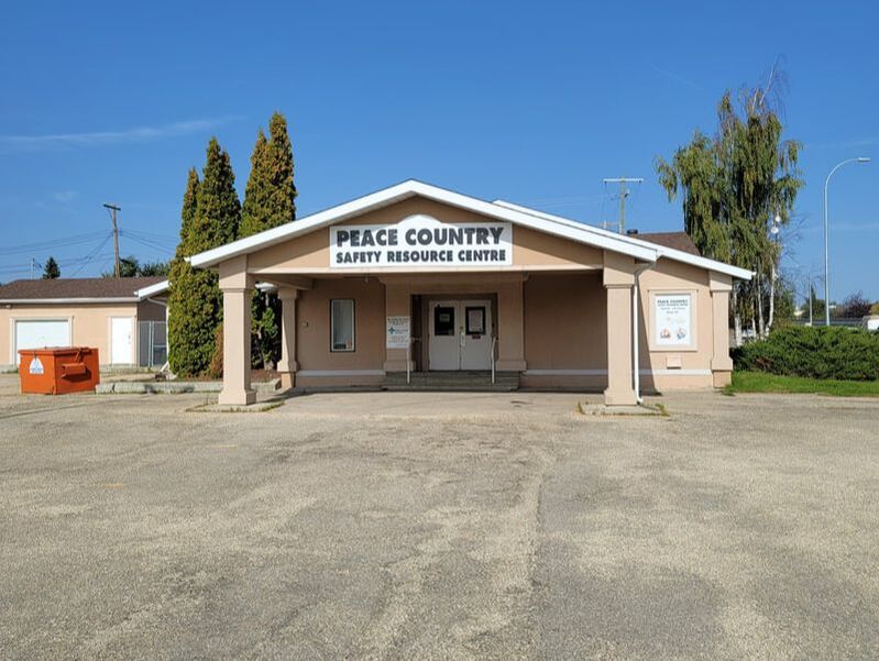 Picture of Peace Country Safety Resource Centre Building.  Home of Grande Prairie and Area Safe Communities and is where Main Meeting Room is located.  Grande Prairie, Alberta