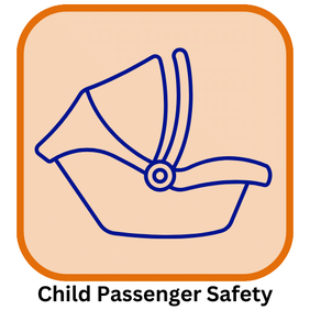Icon for Car Seat Safety.  Click Icon for more information.